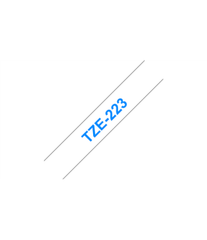 Brother | TZe-223 Laminated tape | Blue on White | TZe | 8 m | 0.9 cm
