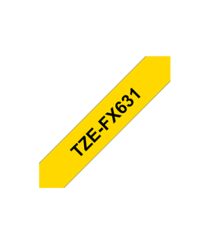 Brother | TZe-FX631 Flexible ID Laminated Tape | Black on Yellow | TZe | 8 m | 1.2 cm