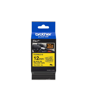 Brother | TZe-FX631 Flexible ID Laminated Tape | Black on Yellow | TZe | 8 m | 1.2 cm