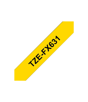 Brother | TZe-FX631 Flexible ID Laminated Tape | Black on Yellow | TZe | 8 m | 1.2 cm