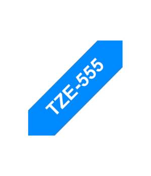 Brother | TZe-555 Laminated tape | White On Blue | TZe | 8 m | 2.4 cm