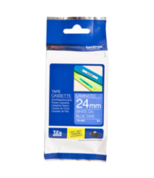 Brother | TZe-555 Laminated tape | White On Blue | TZe | 8 m | 2.4 cm