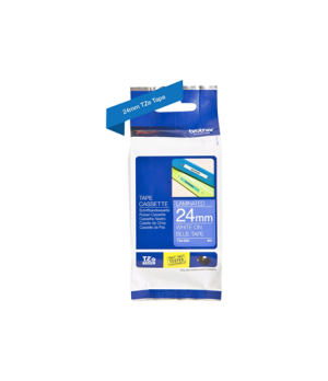 Brother | TZe-555 Laminated tape | White On Blue | TZe | 8 m | 2.4 cm