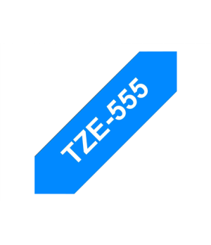 Brother | TZe-555 Laminated tape | White On Blue | TZe | 8 m | 2.4 cm