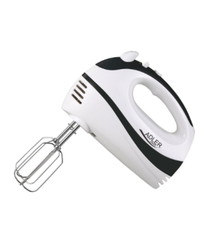 Adler | Mixer | AD 4205 b | Hand Mixer | 300 W | Number of speeds 5 | Turbo mode | White/Black