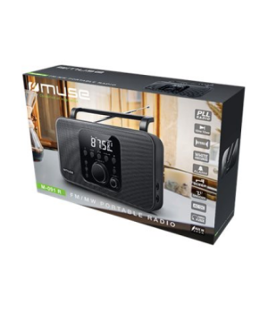 Muse | Radio | M-091R | Alarm function | AUX in | Black