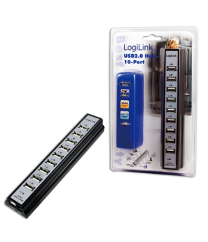 Logilink | USB 2.0 Hub-10 port whit power adapter