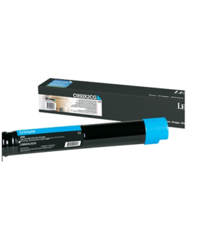 Lexmark C950X2CG | C950 Cyan Extra High Yield Toner Cartridge | Cartridge | Cyan