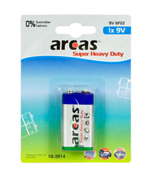 Arcas | 9V/6LR61 | Super Heavy Duty | 1 pc(s)