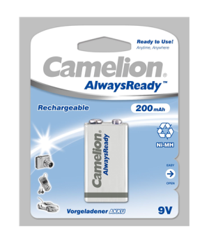 Camelion | 9V/6HR61 | 200 mAh | AlwaysReady Rechargeable Batteries Ni-MH | 1 pc(s)