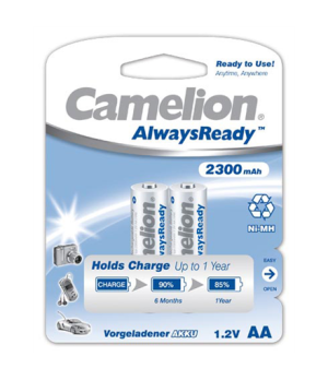 Camelion | AA/HR6 | 2300 mAh | AlwaysReady Rechargeable Batteries Ni-MH | 2 pc(s)