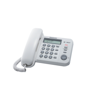 Panasonic | Corded | KX-TS560FXW | Built-in display | Caller ID | White | 198 x 195 x 95 mm | Phonebook capacity 50 entries | 58