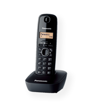 Panasonic | Cordless | KX-TG1611FXH | Built-in display | Caller ID | Black | Phonebook capacity 50 entries | Wireless connection