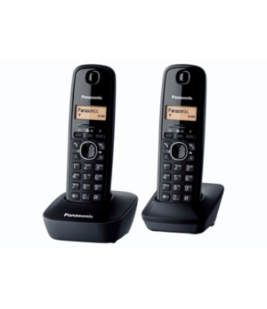 Panasonic | Cordless | KX-TG1612FXH | Built-in display | Caller ID | Black | Conference call | Phonebook capacity 50 entries | W