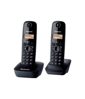 Panasonic | Cordless | KX-TG1612FXH | Built-in display | Caller ID | Black | Conference call | Phonebook capacity 50 entries | W