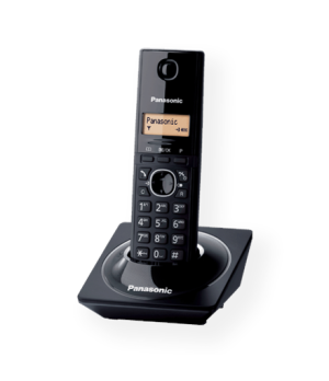 Panasonic Cordless KX-TG1711FXB Black Caller ID Wireless connection Phonebook capacity 50 entries Conference call Built-in displ