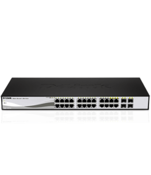 D-LINK DGS-1210-20, Gigabit Smart Switch with 16 10/100/1000Base-T ports and 4 Gigabit MiniGBIC (SFP) ports, 802.3x Flow Control