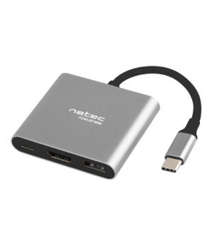 Natec Multi-Port Adapter, Fowler, USB-C, HDMI, USB 3.0 | Natec | USB-C Multiport Adapter | NMP-1607 | Grey | USB Type-C | 0.11 m