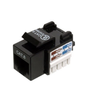 Class E CAT 6 Keystone Jack | DN-93601 | Unshielded RJ45 to LSA | Cable installation via LSA strips, color coded according to EI