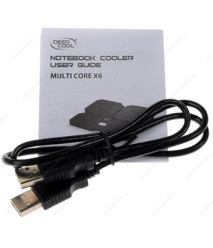 Deepcool | Multicore x6 | Notebook cooler up to 15.6" | Black | 380X295X24mm mm | 900g g