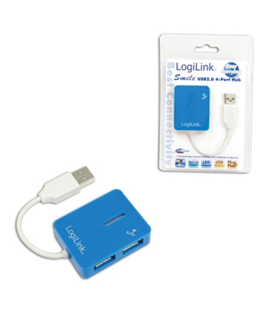 Logilink | USB 2.0 Hub 4-Port, Smile, Blue