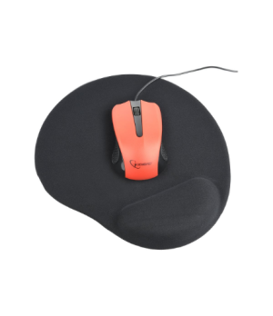 Gembird | Gel mouse pad with wrist support | Ergonomic mouse pad | 240 x 220 x 4 mm | Black