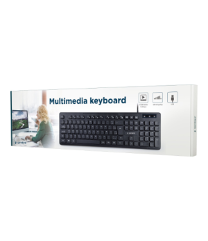 Gembird | Multimedia Keyboard | KB-MCH-04 | Multimedia | Wired | US | Black