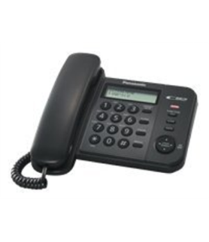 Panasonic | Corded | KX-TS560FXB | Built-in display | Caller ID | Black | 190 X 196 X 95 mm | Phonebook capacity 50 entries | 58