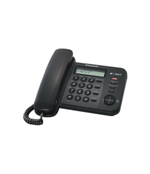 Panasonic | Corded | KX-TS560FXB | Built-in display | Caller ID | Black | 190 X 196 X 95 mm | Phonebook capacity 50 entries | 58