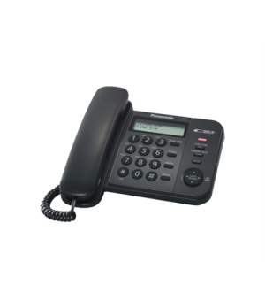 Panasonic | Corded | KX-TS560FXB | Built-in display | Caller ID | Black | 190 X 196 X 95 mm | Phonebook capacity 50 entries | 58