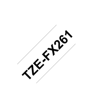 Brother | TZe-FX261 Flexible ID Laminated Tape | Black on White | TZe | 8 m | 3.6 cm