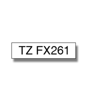 Brother | TZe-FX261 Flexible ID Laminated Tape | Black on White | TZe | 8 m | 3.6 cm