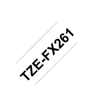 Brother | TZe-FX261 Flexible ID Laminated Tape | Black on White | TZe | 8 m | 3.6 cm