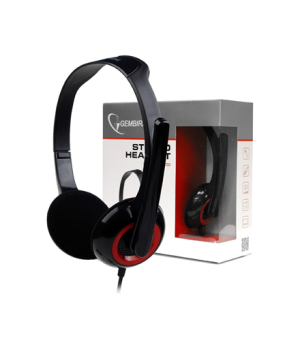 Gembird | MHS-002 Stereo headset | Built-in microphone | 3.5 mm | Black/Red