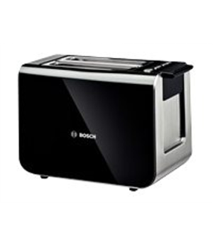 Toaster Bosch | TAT8613 | Power 860 W | Number of slots 2 | Housing material Stainless steel | Black