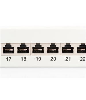 Digitus | Patch Panel | DN-91624S | White | Category: CAT 6 Ports: 24 x RJ45 Retention strength: 7.7 kg Insertion force: 30N max