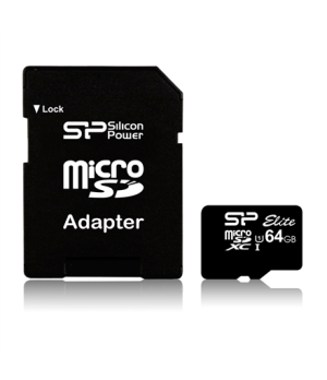 Silicon Power | Elite UHS-I | 64 GB | MicroSDXC | Flash memory class 10 | SD adapter