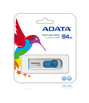 ADATA | C008 | 64 GB | USB 2.0 | White/Blue