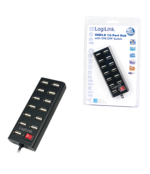 Logilink UA0126 USB Hub 13-Port USB2.0 with power adapter 3.5A, Logilink