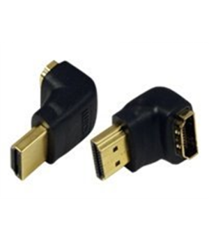 HDMI Adapter small size, AM to AF in 90 degree | Logilink