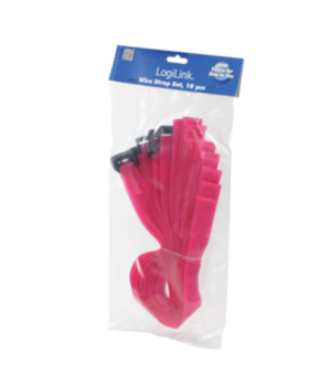 Wire Strap 500*20 mm, 10pcs, pink | Logilink