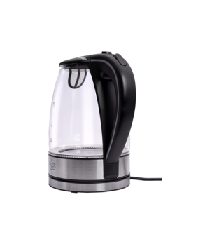 Adler | Kettle | AD 1225 | Standard | 2000 W | 1.7 L | Glass | 360° rotational base | Transparent/Stainless steel