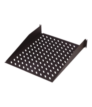 Digitus | 2U Fixed Shelf for Racks | DN-19 TRAY-2-SW | Black | Perfect for storage of components which are not 483 mm (19”) suit