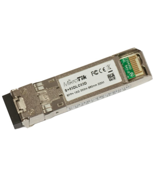 MikroTik | S+85DLC03D | SFP+ | Multi-Mode Fiber | Dual LC | 10/100/1000/10000 Mbit/s | Wavelength 850 nm | Maximum transfer dist