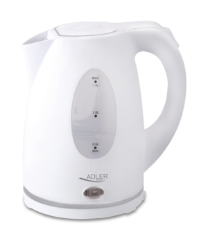 Adler | Kettle | AD 1207 | Standard | 2000 W | 1.5 L | Plastic | 360° rotational base | White