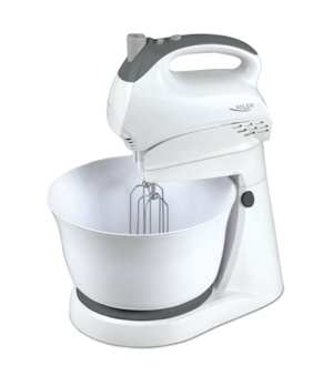 Adler | Mixer | AD 4202 | Mixer with bowl | 300 W | Number of speeds 5 | Turbo mode | White