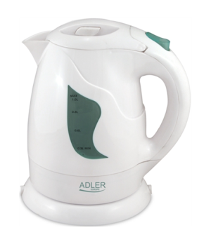 Adler | Kettle | AD 08 | Standard | 850 W | 1 L | Plastic | 360° rotational base | White