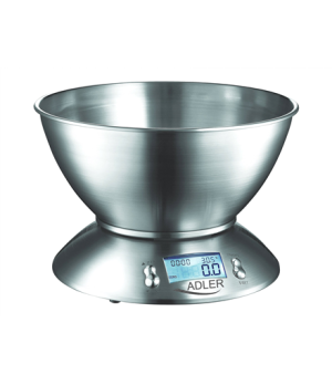 Adler | Kitchen scales | AD 3134 | Maximum weight (capacity) 5 kg | Graduation 1 g | Stainless steel