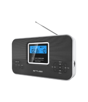 Muse | M-087R | 2-band PLL stereo portable radio | Black