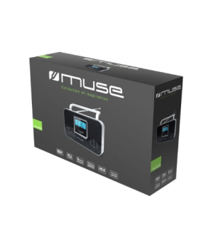 Muse | M-087R | 2-band PLL stereo portable radio | Black